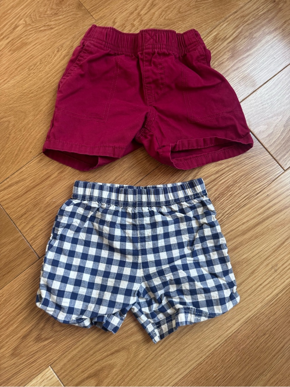 Kids elastic waist shorts pack of 2